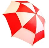 Lightweight Double Canopy Golf Umbrella - red/white