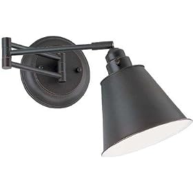 Swing-Arm Wall Lamp, Aged Copper, E27 Type B 40W