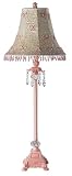 Pink Crystal Dangle Large Lamp Base