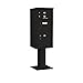 Salsbury Industries 3410S-02BLK Front Loading Pedestal Mounted Mailbox, Black