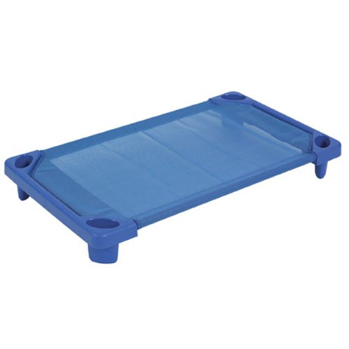 Ecr4kids Streamlinche Toddler Blue Kiddie Nap Plastic Cot For Kids 6