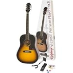 Epiphone AJ-220ST Solid Top Acoustic Player Pack, Vintage Sunburst