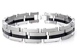 Dolan Bullock TROY 18K White Gold Black Titanium Steel Bracelet
