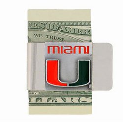 College Large Money Clip - Miami Hurricanes