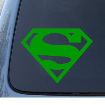  SUPERMAN - DC Comics - Car, Truck, Notebook, Vinyl Decal Sticker #1129 | Vinyl Color: Green