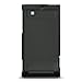 Premium Black Rubberized Hard Crystal Snap-on Case for Motorola DEVOUR A555 Android Phone (Verizon Wireless) Seamless Case Back Only