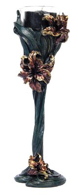 Orange Lilly Votive / Candle Holder - Collectible Flower Candleholder