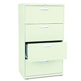 HON 600 Series 4-Drawer Lateral File, 30w x19-1/4d (Putty)