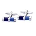 2 Tone Blue Fashion Cufflinks 2566