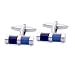 2 Tone Blue Fashion Cufflinks 2566
