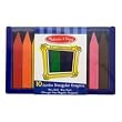 Melissa and Doug 10 piece Jumbo Triangular Crayon Set Fine Motor Development Preschool Toy