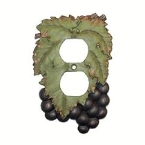 GRAPE CLUSTER red wine vineyard tuscan country WALL electrical OUTLET COVER plate kitchen dining room bar home decor