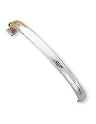 14k Gold White Gold 5.6mm Polished Casted Hinged Bangle Bracelet