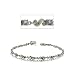 Tanzanite Bracelet W/ Diamond 14K White Gold S Bar Link