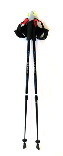 KEYTZ Nordic Walking Fitness Poles - Lightweight Carbon/Aluminum Shafts (Black, White, or Pink) - Pair