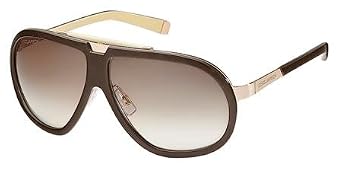 Click here to buy DSquared DQ4 50F Sunglasses Brown Cream Frame Size 60-11-125 by Dsquared2.