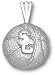 USC Trojans Solid Sterling Silver ''SC'' Basketball 1/4'' Pendant