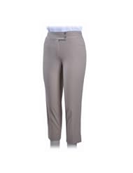 Monterey Club Ladies Stretchable Poplin Double Waistbands Capri #2891 (Khaki, Size:4)