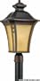 Quoizel NF9012TB Norfolk 23-Inch Extra Large Post Lantern with Amber Glass, Terra Bronze