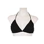 BCBG Max Azria Swimsuit Bikini Triangle Ruffle Top Black