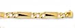 14K Yellow Gold Man's Onyx Bracelet - 8.5 inches