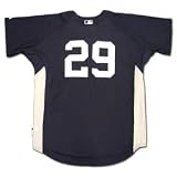 (マジェスティック)Majestic MLB ヤンキース #29 井川慶 AC Cool Base Batting Practice Player ユニフォーム (ネイビー) - M