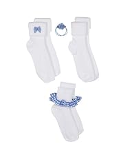 Blue gingham socks - 3pk