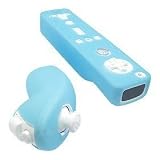 2-Tone Silicon Skin Case for Nintendo Wii Remote Control & Nunchuk, Blue