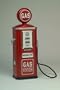 RED GAS Pump Replica - Nostalgic Design, Working Crank, Inside CD Storage Shelves, Locking Door.