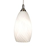 Checkolite 25308-71 Home Design Art Glass, 1-Light Pendant, Brushed Nickel