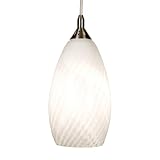 Checkolite 25308-71 Home Design Art Glass, 1-Light Pendant, Brushed Nickel ~ Checkolite
