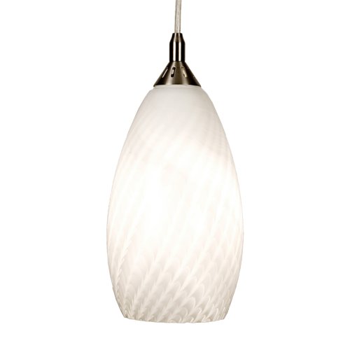 Checkolite 25308-71 Home Design Art Glass, 1-Light Pendant, Brushed Nickel