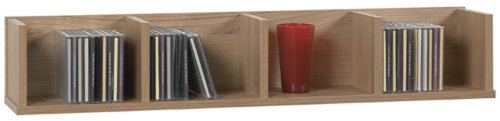 FMD 206-004 Wandregal Point 4 - B/H/T: 92.0 x 16.5 x 17.0 cm, Noce