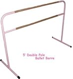 PINK 5 ft Double Pole Ballet Barre