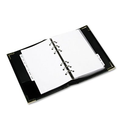 Rolodex 66454 Rolodex Small Business Card Binder, A-Z Tabs, 120-Card Capacity, 5 1/2 x 8, Bk