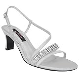 Nina Women's Gerine Slingback Sandal,Silver Glimmer,8 M US