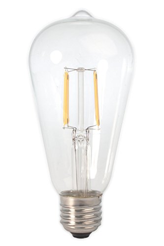 DC 12 Volt Warm White 2700k 6 Watt LED Filament ST64 Light Bulb E26 E27 Medium Base Lamp Low Voltage Marine Boat Solar Stage Film Photography Production Prop Retro Edison 12V Battery Lighting