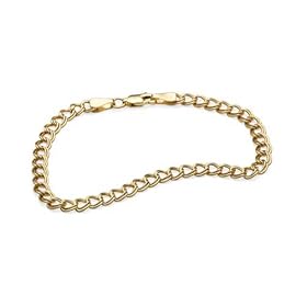 14k Yellow Gold Double Link Charm Bracelet, 7 by Amazon.com Collection