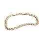 14k Yellow Gold Double Link Charm Bracelet, 7"