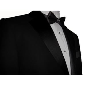 Buy Marchatti Men Italian Tuxedo Suit 2 Button NOTCH Lapel Solid Black Flat Front Pants FREE Bow Tie... by Marchatti
