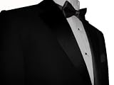 Marchatti 2 Button Men Tuxedo Suit NOTCH Lapel Solid Black