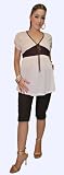 Bicolor Top, Brown Maternity Capri 2 piece maternity set