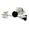 Sterling Silver Black 1/10 Carat Size (each) Brilliant Cut CZ Stud Earrings