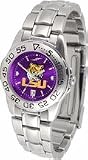 Louisiana State (LSU) Tigers Sport AnoChrome Ladies Watch with Steel Band