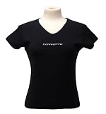 Corvette Script Juniors V-Neck Tee Black