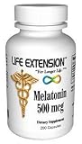 Melatonin, 500 mcg, 200 capsules