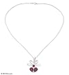 Garnet necklace, 'Bouquet in a Basket' 16.5" L Garnet necklace, 'Bouquet in a Basket' 16.5" L
