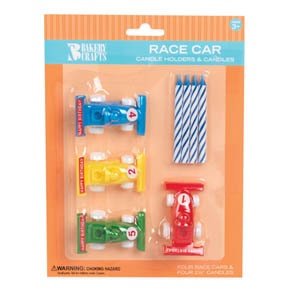 Race Car Birthday Cake Candle Holders