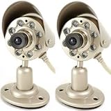 Q-See QSICC2PK Indoor Color CMOS Camera Kit with Night Vision and Audio (2-Pack)