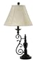 D�cor For Home/Garden By CBK Side Scroll Table Lamp With Tapestry Shade/60W Max/Polyresin (Set Of 2)